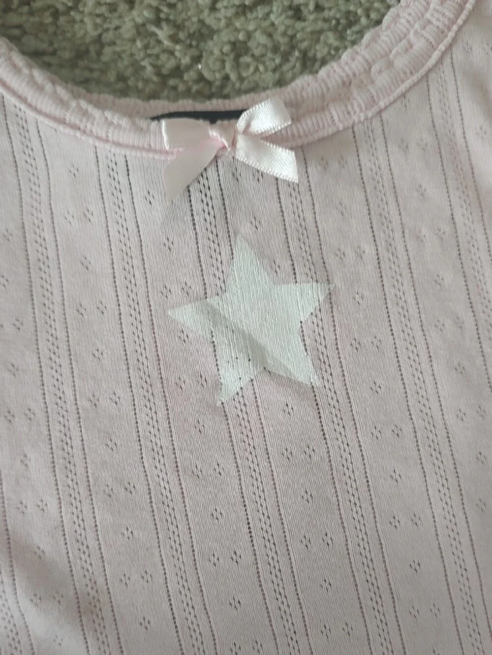 Streetwear Society Pale Pink Ribbed Tank with White Star